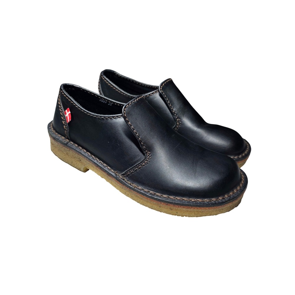 Duckfeet Himmerland Black Leather Slip On Shoes Size 39 Danish Minimalist 1600